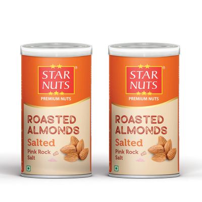 Starnuts ROASTED SALTED ALMONDS TIN PACK Almonds  (2 x 100 g)