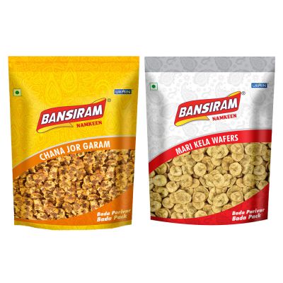 Bansiram CHANA JOR GARAM (400 g) AND MARI KELA WAFERS (350 g) 