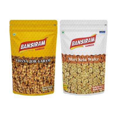 Bansiram CHANA JOR GARAM (375 g) AND MARI KELA WAFERS (350 g) 