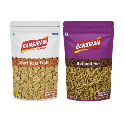 Bansiram MARI KELA WAFERS (350 g) AND RATLAMI SEV (400 g) 